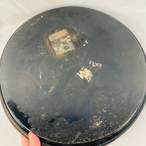 Vintage Florida Round Metal Tin Sourvenir Travel Map Trays Retro Decor 10.5" GUC - Picture 11 of 11